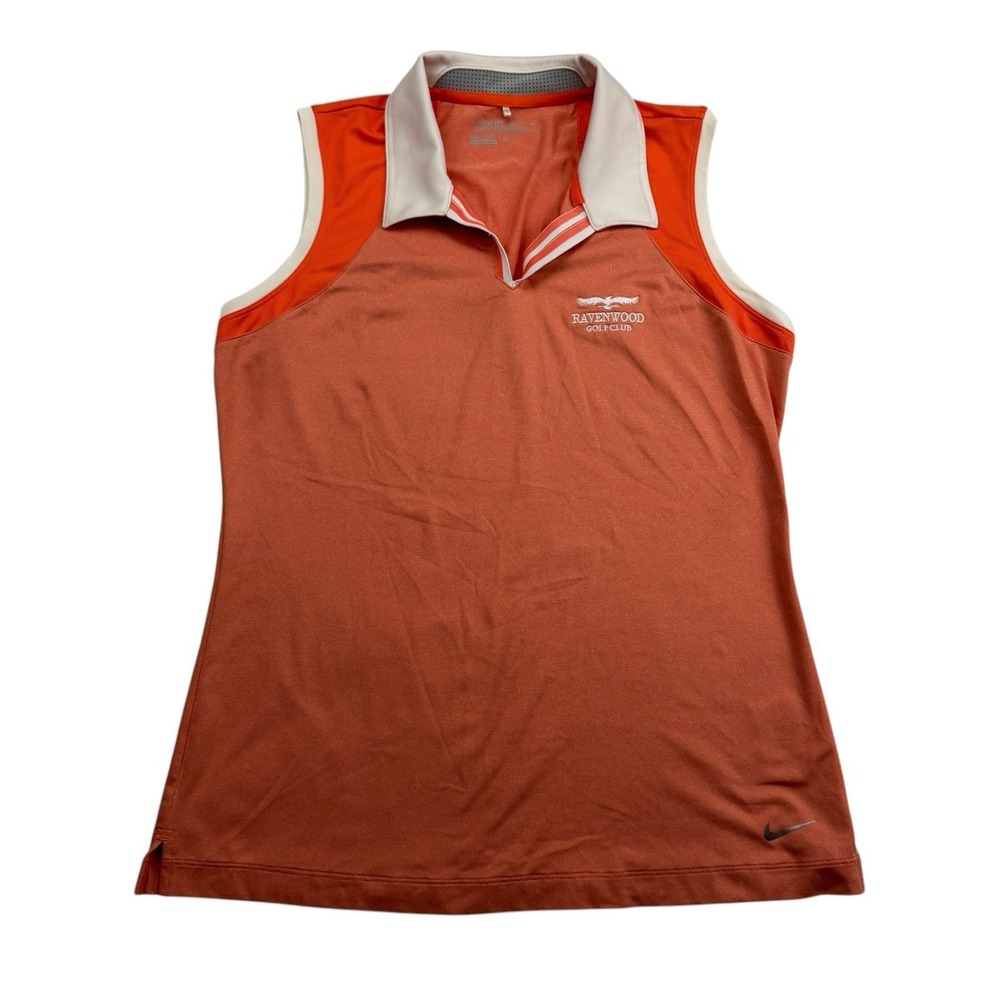 NIKE GOLF Tour Performance Dri-Fit RAVENWOOD GOLF CLUB Tank Polo Sz M Stretch